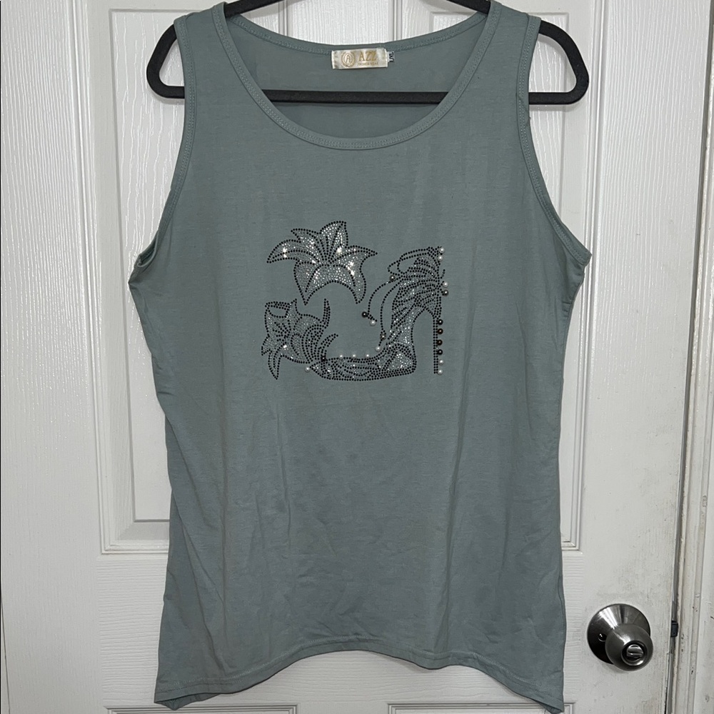 Stylish Gray Sleeveless Top